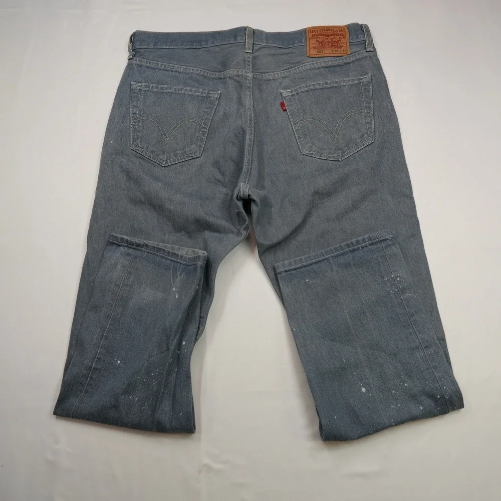 Levi's 501 Jeans Mens 38x32 (36X29) Straight Leg Button‎ Fly Classic Denim Pants